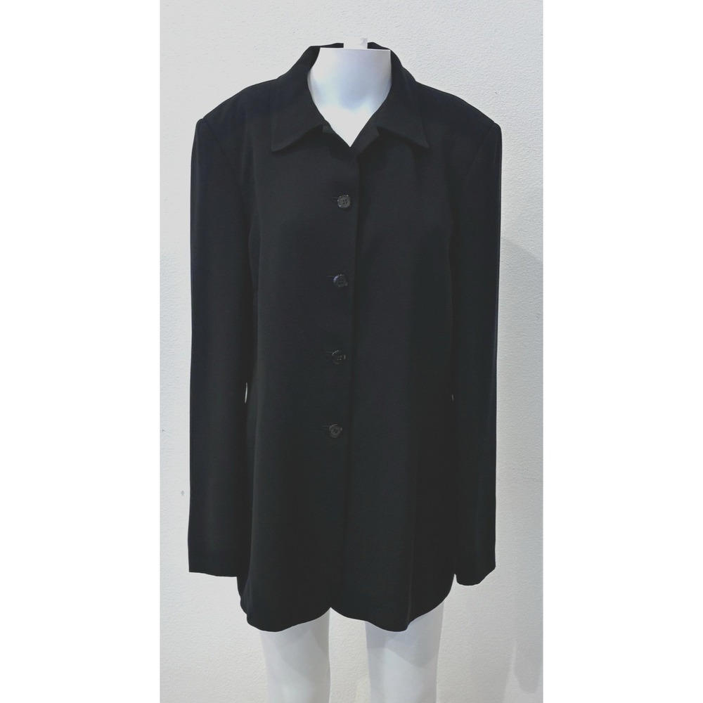 Charter Club Vintage Black Blazer Suit Jacket Womens 12 Office Career Preppy
